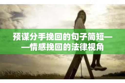 预谋分手挽回的句子简短——情感挽回的法律视角