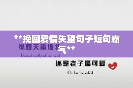 **挽回爱情失望句子短句霸气**