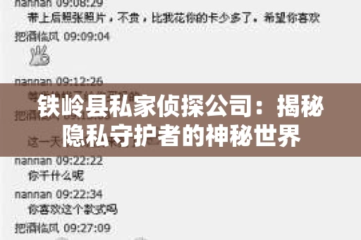 铁岭县私家侦探公司：揭秘隐私守护者的神秘世界
