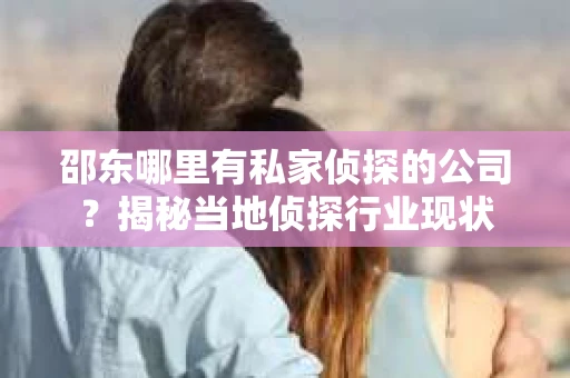 邵东哪里有私家侦探的公司？揭秘当地侦探行业现状