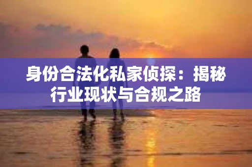 身份合法化私家侦探：揭秘行业现状与合规之路