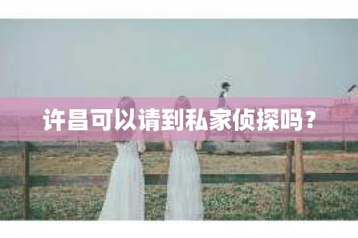 许昌可以请到私家侦探吗？