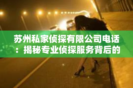 苏州私家侦探有限公司电话：揭秘专业侦探服务背后的故事