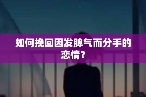 如何挽回因发脾气而分手的恋情? 如何挽回因发脾气而分手的恋情?